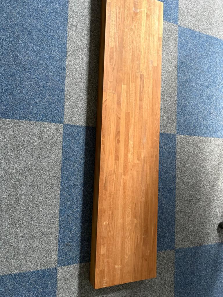 Zware eikenhouten wandplank met beugel, Ophalen, Zo goed als nieuw