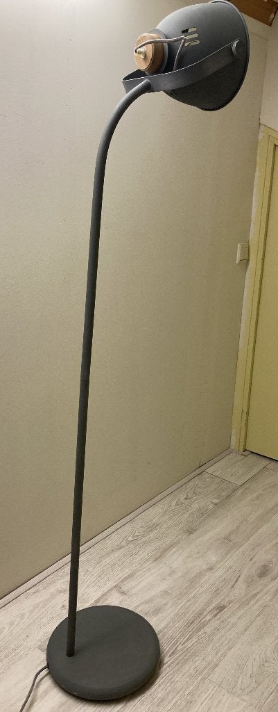 Antracietgrijs metalen vloerlamp - Freelight, Ophalen, Gebruikt, Overige materialen, 150 tot 200 cm