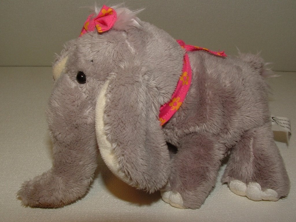 L. DAKE OLIFANT ZACHTE VELOURS GRIJS MET WITTE OREN EN, Verzenden, Nieuw, Overige typen