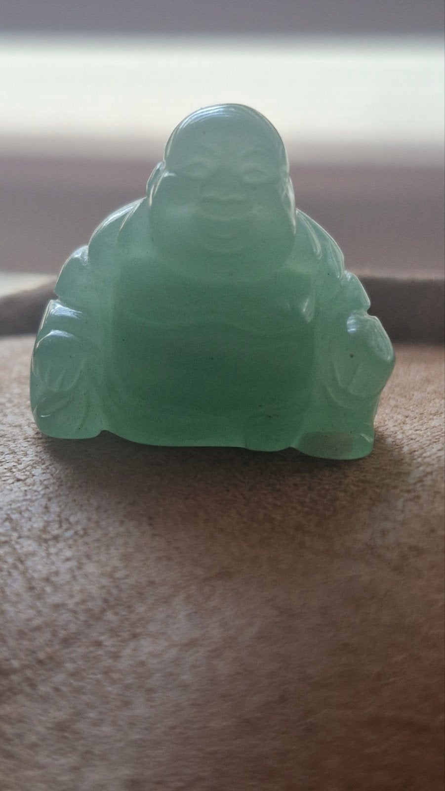 Groene Aventurijn Boeddha - 30x32x18mm, Ophalen of Verzenden, Nieuw, Steen/keramiek, Groen