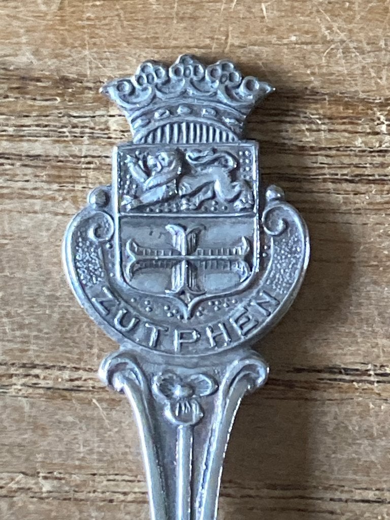 Vintage verzilverde suikerlepel Zutphen, Ophalen of Verzenden