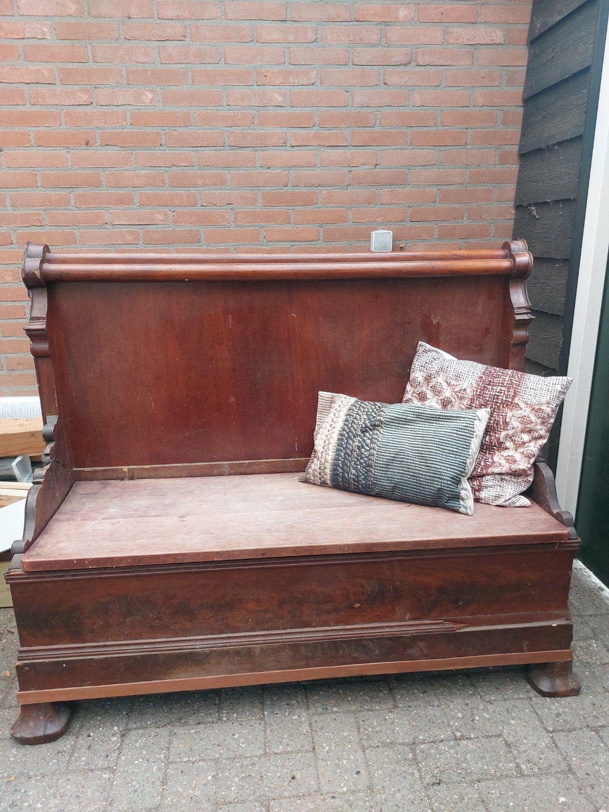 mooie oude kerkbank, Antiek en Kunst, Ophalen