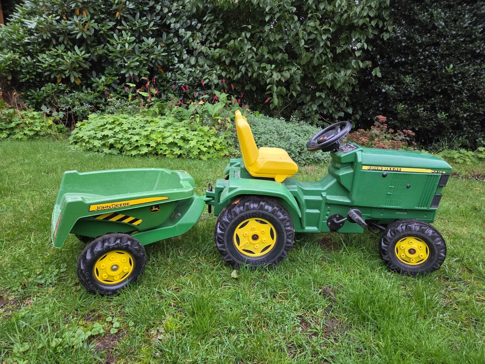 Traptrekker Rolly toys met aanhanger en stuur met geluid, Kinderen en Baby's, Ophalen, Gebruikt, Overige merken, Motor