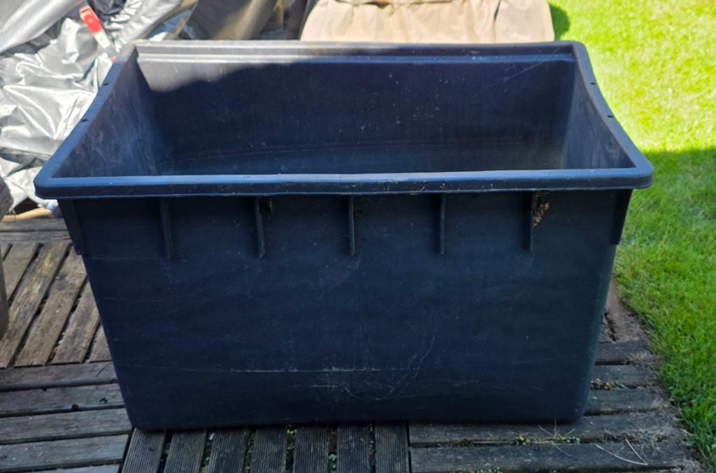 Grote zwarte kunststof plantenbak voor tuin of balkon, Ophalen of Verzenden, Gebruikt