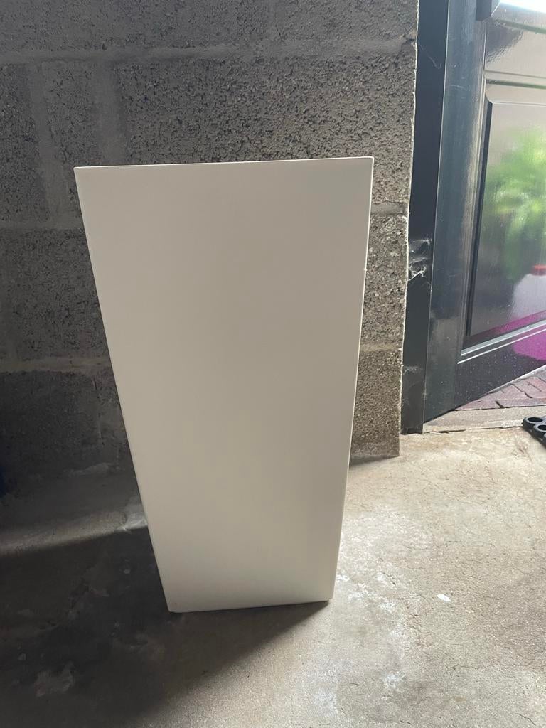 Lechuza 40 plantenbak wit, Kunststof, Gebruikt, Vierkant, Binnen