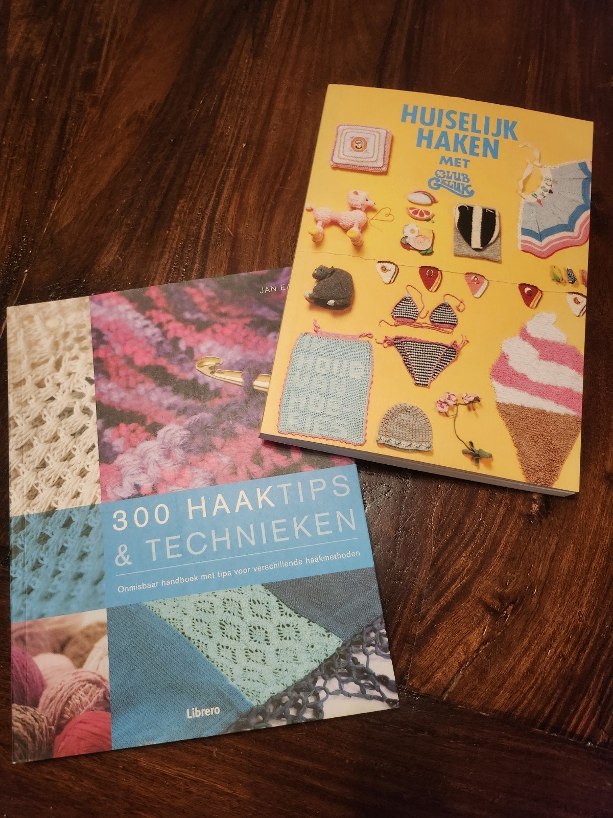 2 Haakboeken: 300 Haaktips & Technieken en Huiselijk Haken, Ophalen of Verzenden, Gelezen, Breien en Haken, Diverse auteurs