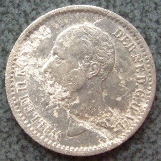 Zilveren dubbeltje: - 10 cent 1849 WII. - Bodemvondst.-, Verzenden, Zilver, 10 cent, Losse munt