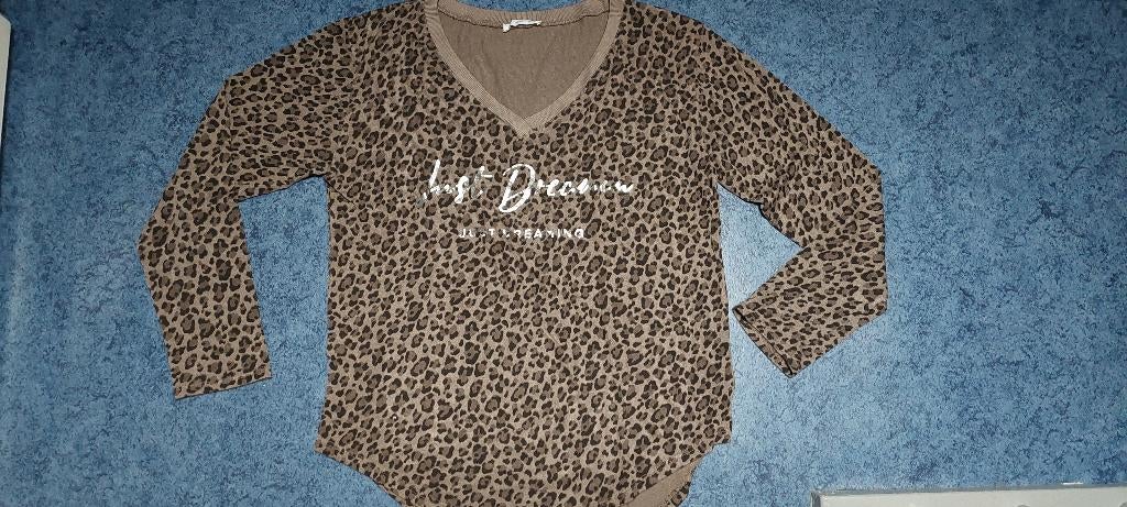 zwart/taupe panter print truitje mt.l 40/42 nieuw, Kleding | Dames, Truien en Vesten, Maat 38/40 (M), Zwart, Nieuw, Ophalen of Verzenden