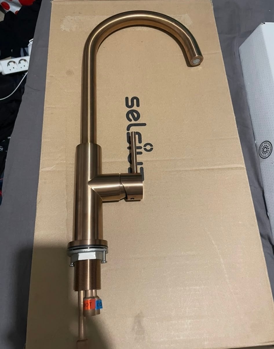 Nieuwe bronzen keukenkraan - modern design, Doe-het-zelf en Verbouw, Ophalen of Verzenden, Nieuw, Koper, Kraan