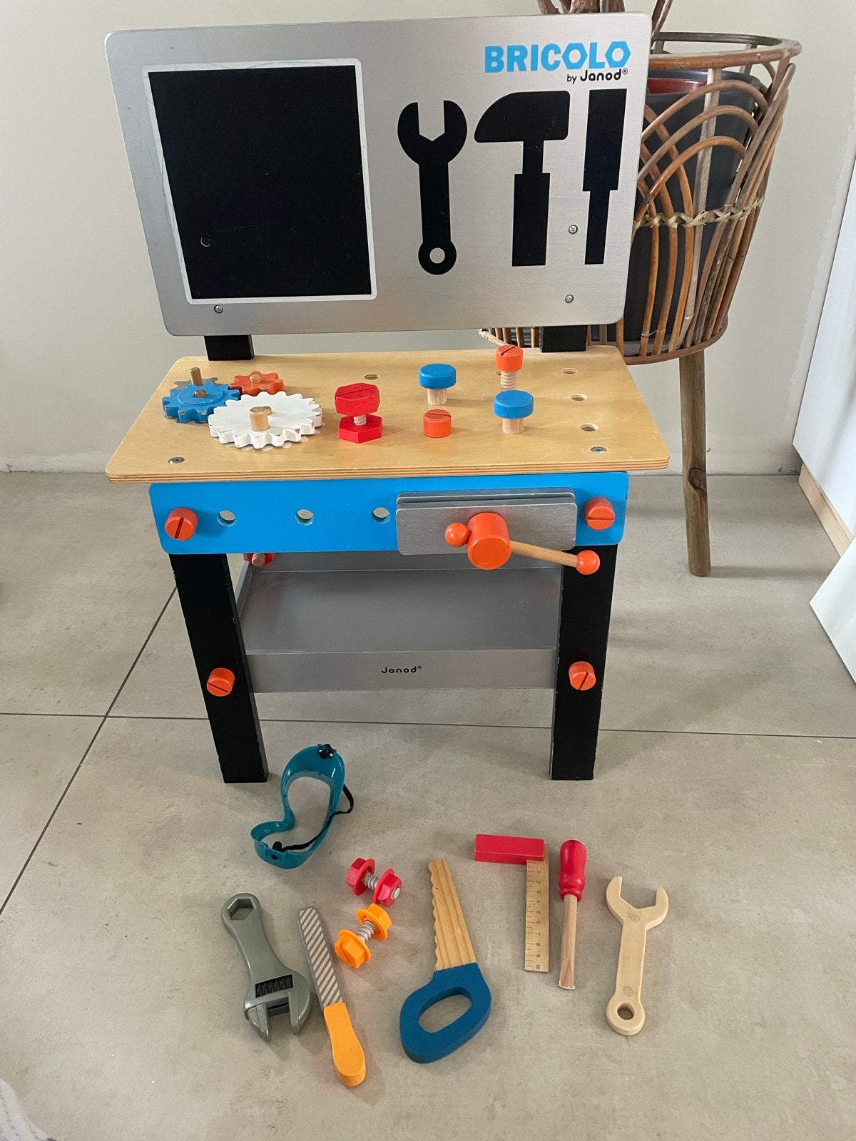 Janod Bricolo Werkbank met accessoires, Ophalen, Gebruikt, Bouwen