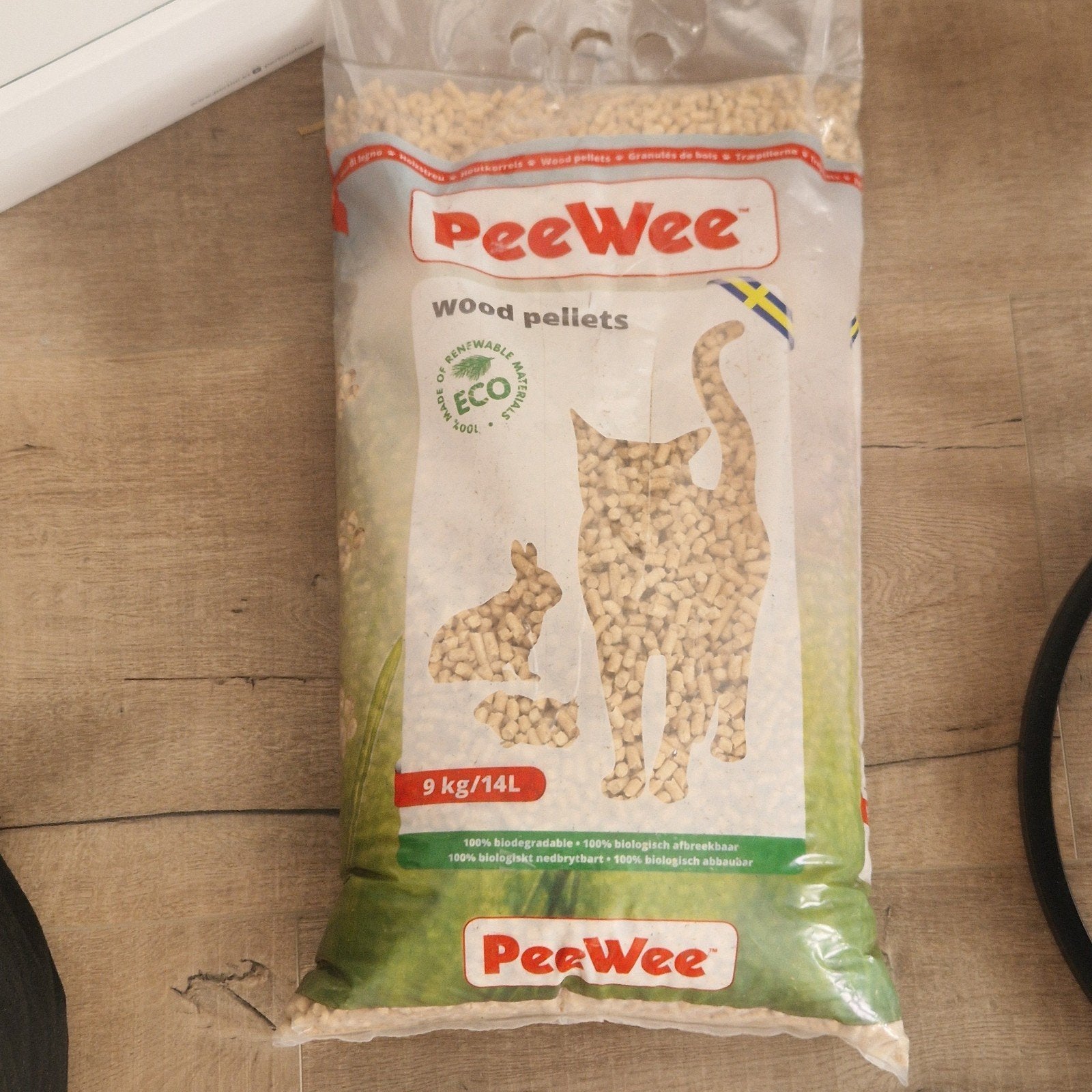 PeeWee Houtkorrels 9kg, ongeopend., Dieren en Toebehoren, Ophalen of Verzenden, Nieuw