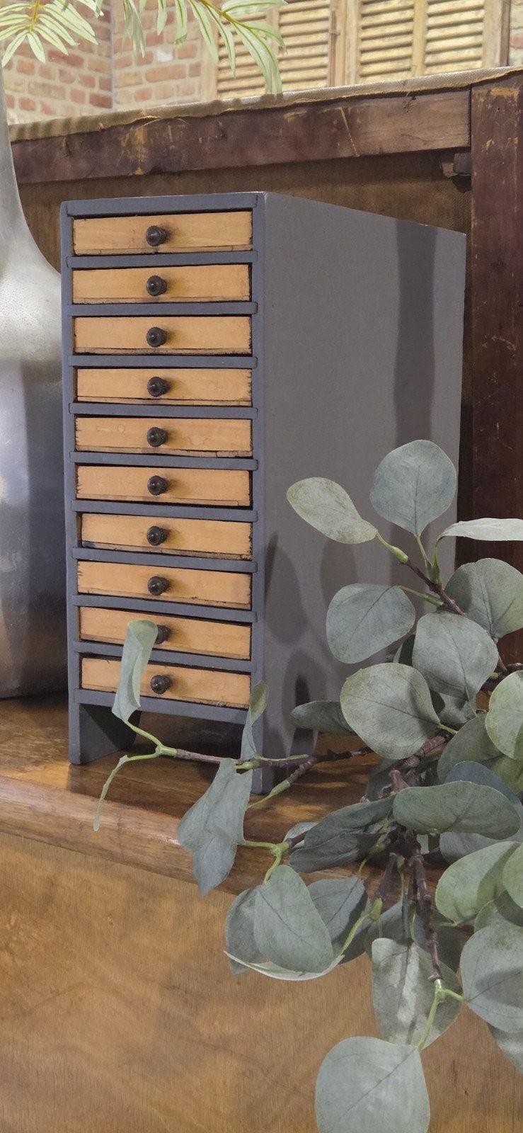 uniek retro vintage mini fourniturenkastje horlogemakerskast, Ophalen of Verzenden