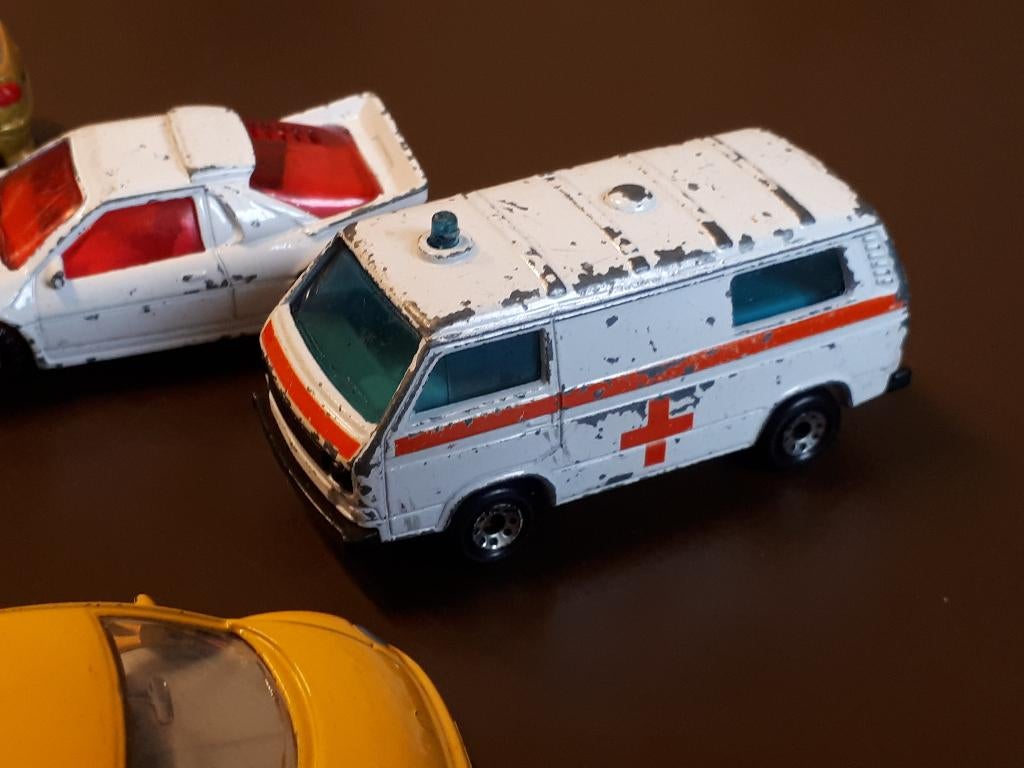 Div Matchbox VW Transporter Ford RS200 + CARS Fiat 500 Luigi, Ophalen of Verzenden, Zo goed als nieuw, Auto