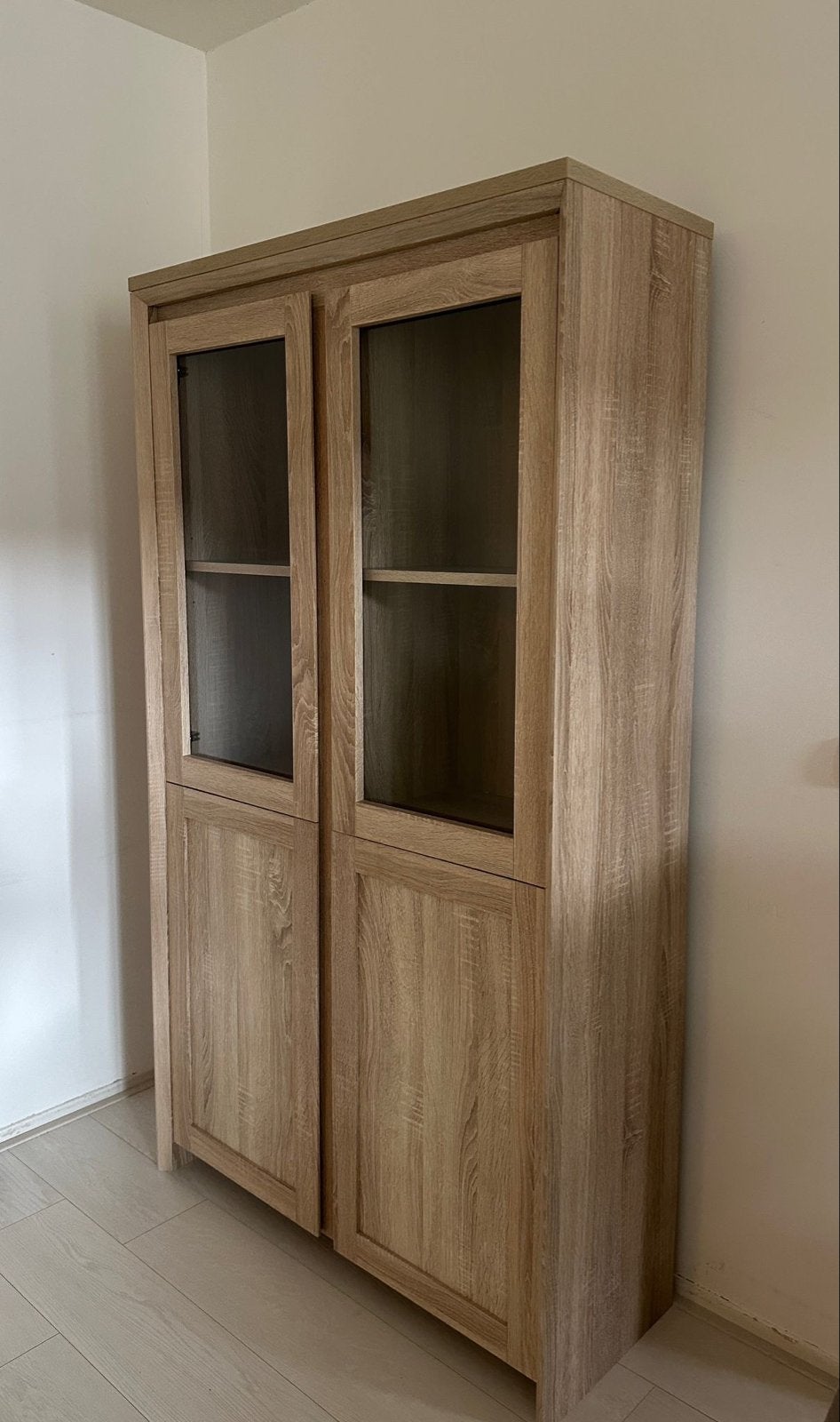 Vitrinekast zo goed als nieuw - 100x180x28 cm, Ophalen, 100 tot 150 cm, Zo goed als nieuw, 150 tot 200 cm