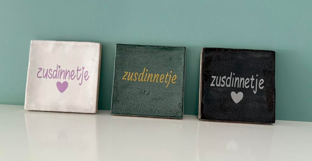 Zusdinnetje tegel, Ophalen of Verzenden, Nieuw