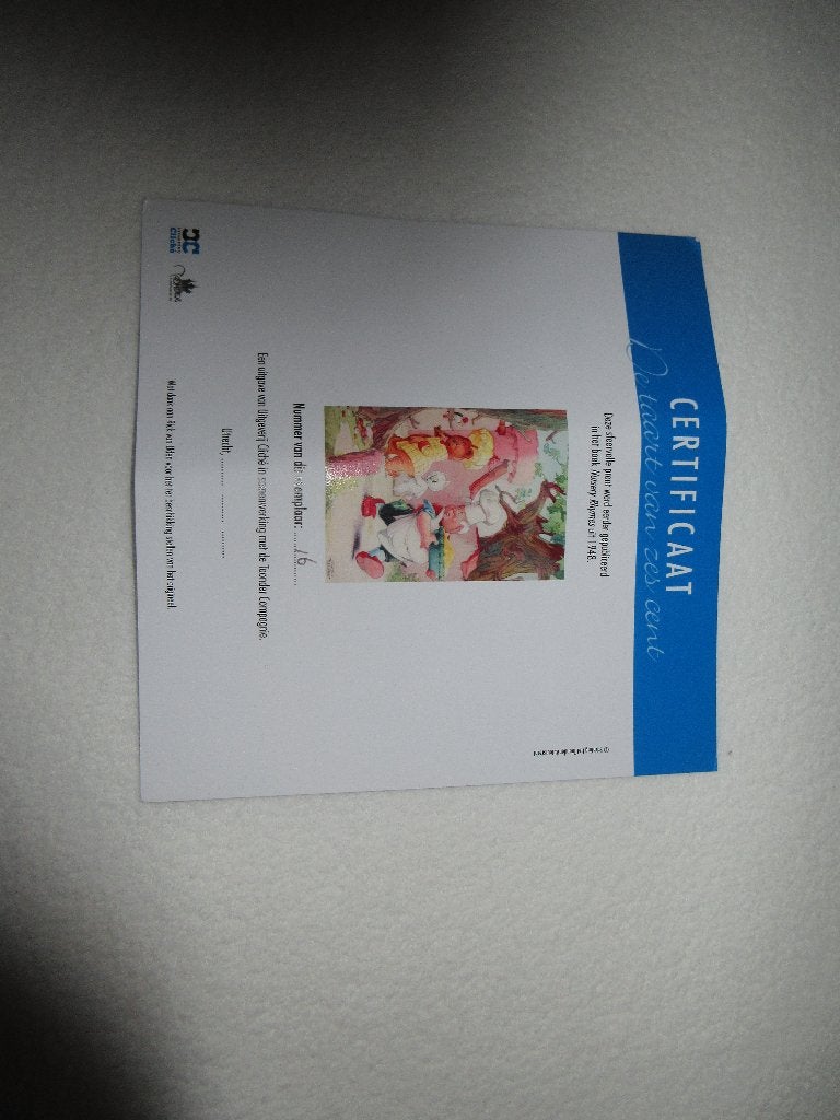 Schilderij van Tom Poes en Bommel met certificaat, Ophalen of Verzenden, Olivier B, Bommel en Tom Poes, Nieuw, Plaatje, Poster of Sticker