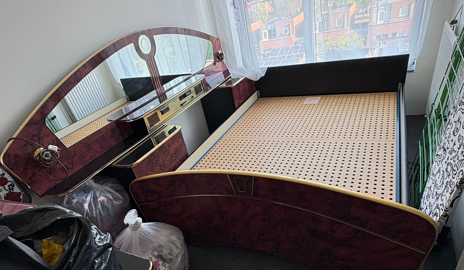 160x200 cm bed set gratissss!!!!, Ophalen, Tweepersoons, Hout, 160 cm