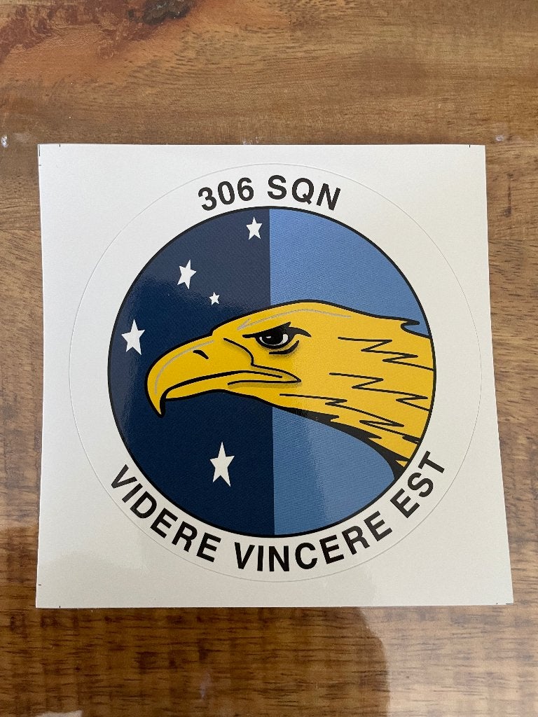 Luchtmacht sticker 306 Squadron stickers, Ophalen of Verzenden, Luchtmacht, Nederland, Embleem of Badge