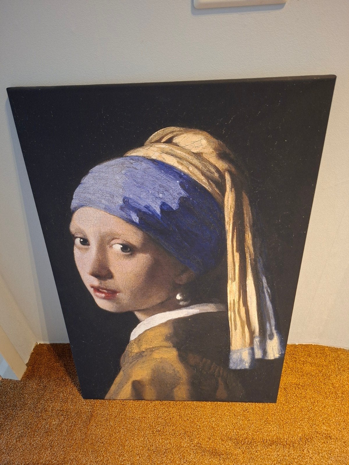 Het Meisje met de Parel Canvas Schilderij, Ophalen