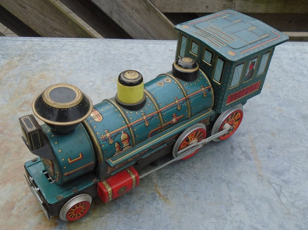 Blikken trein Western Special Modern Toys Japan, Antiek en Kunst, Antiek | Speelgoed, Ophalen of Verzenden