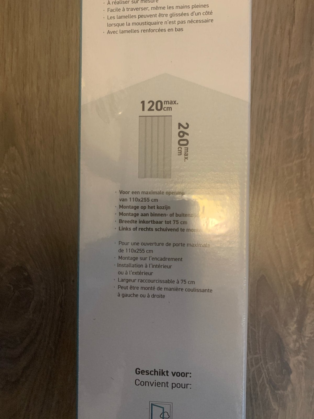 LIVN Lamellenhordeur Antraciet - Nieuw in doos, 215 cm of meer, Hordeur, Nieuw, Schuifdeur