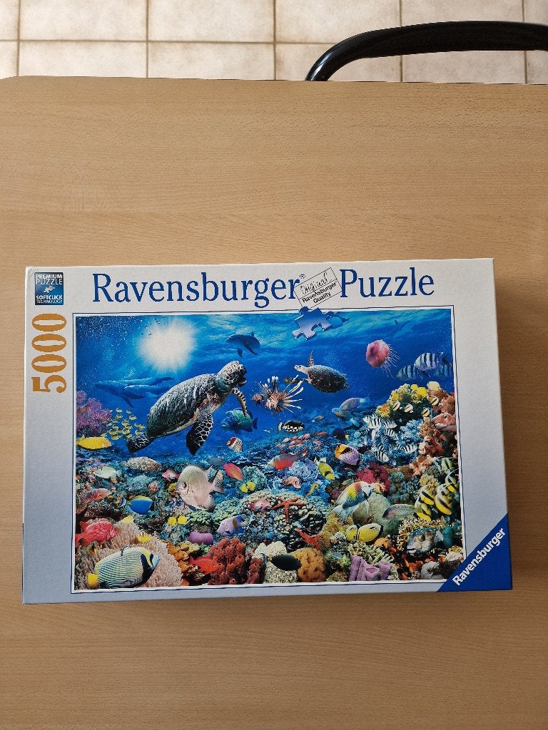 Ravensburger puzzel - Leven in het koraalrif - 5000 stukjes, Ophalen, Meer dan 1500 stukjes, Gebruikt, Legpuzzel