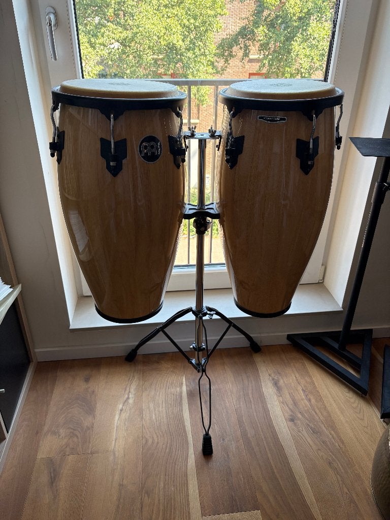 Meinl HC812NT Headliner Congaset 11” & 12” + standaard, Muziek en Instrumenten, Percussie, Ophalen, Zo goed als nieuw, Trommel