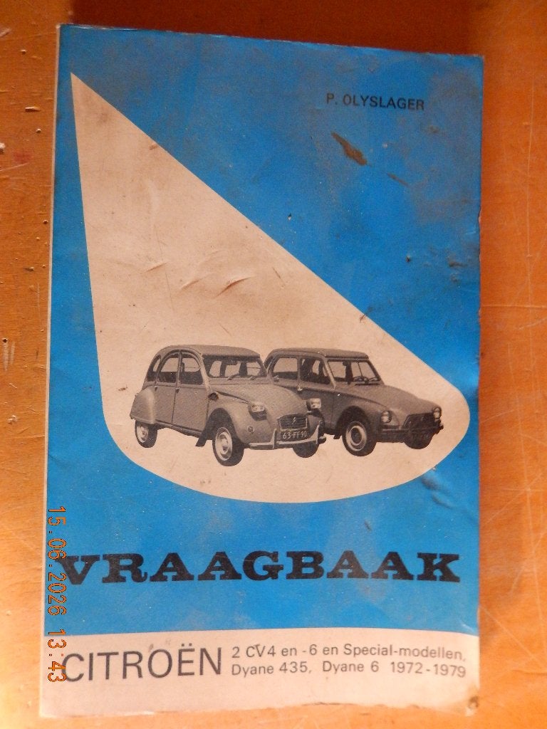 Vraagbaak Citroen 2CV4 /6 Spec.Dyane 1972-1979, Ophalen