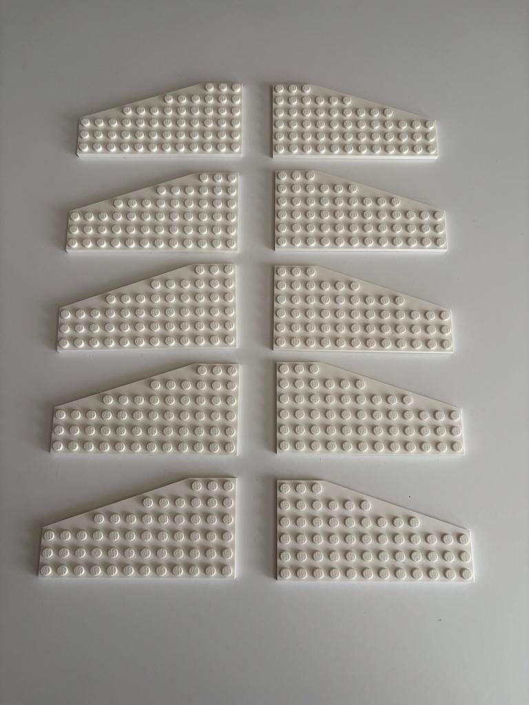Lego plaat vliegtuigvleugel wit 6x12 - 10 stuks - Nieuw, Overige thema's, Lego, Nieuw, Ophalen of Verzenden