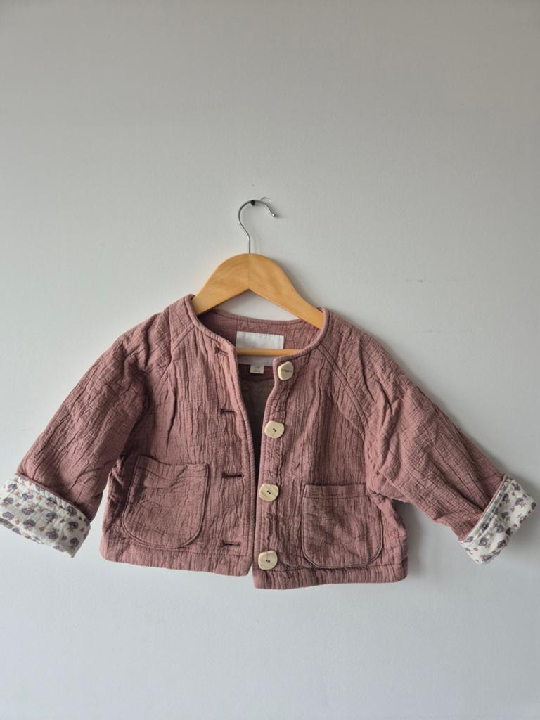 Zara voorjaarsjasje meisje roze met bloemprint maat 92, Gebruikt, Meisje, Ophalen of Verzenden, Zara