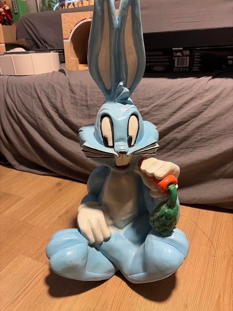 Vintage Bugs Bunny Beeld 60cm - Looney Tunes Figuur, Verzamelen, Beelden en Beeldjes, Gebruikt, Fantasy, Ophalen