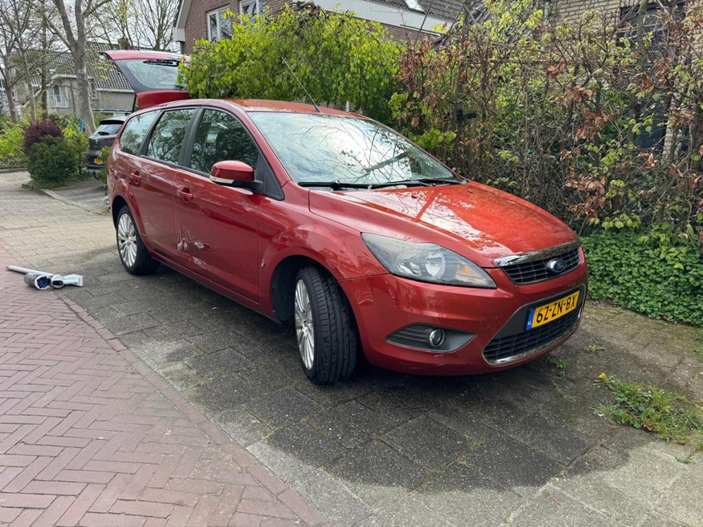 Ford Focus 1.6 74KW Wagon AUT 2008 Rood, Auto's, Stof, 4 cilinders, 100 pk, Origineel Nederlands