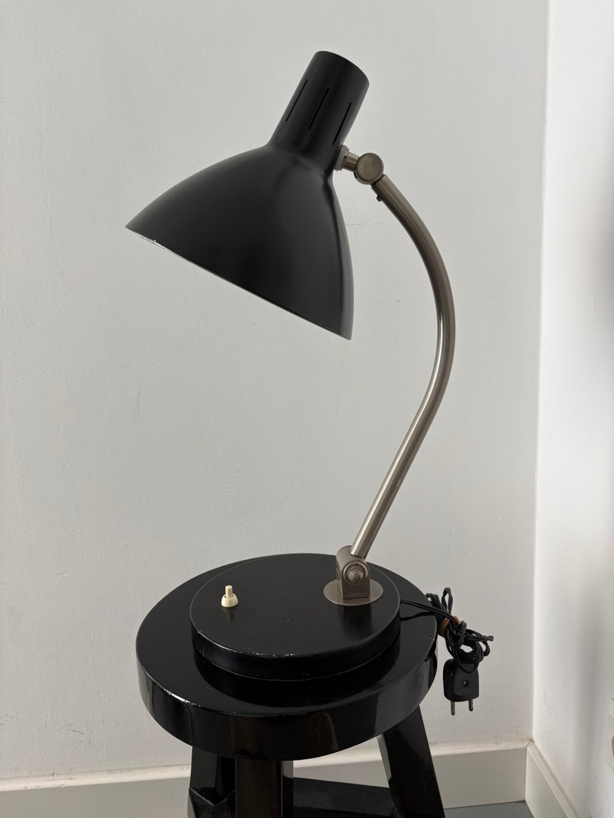 Vintage jaren ‘60 Hala Zeist bureaulamp, Huis en Inrichting, Lampen | Tafellampen, Bureaulamp, Gebruikt, Vintage, Zwart