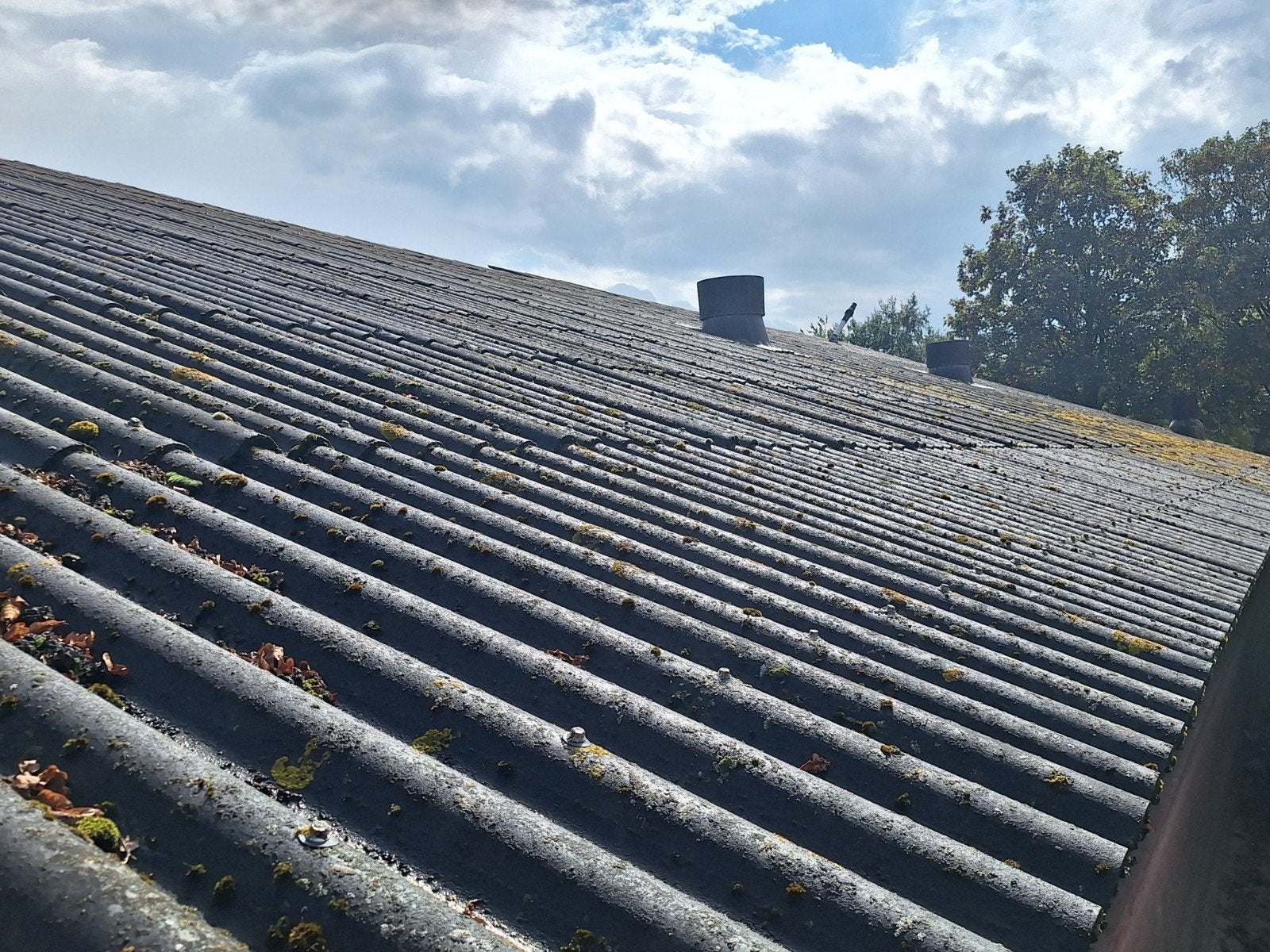 Gebruikte (asb. vrije) golfplaten voor dakbedekking., Ophalen, Overige materialen, Gebruikt, 15 m² of meer