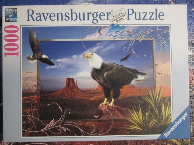 916, legpuzzel ADELAAR  Ravensburger 1000 st, Ophalen of Verzenden, 500 t/m 1500 stukjes, Gebruikt, Legpuzzel