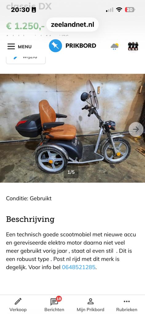 Scoot mobiel, Gebruikt, 26 t/m 35 km, 11 t/m 15 km/u, Ophalen