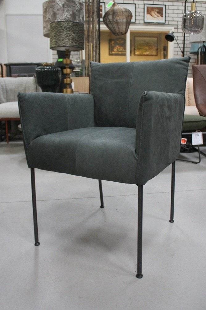 5 x luxe eetkamerstoel Forward Jess leer armleuningen design, Ophalen, Zo goed als nieuw, Leer, Vijf, Zes of meer stoelen