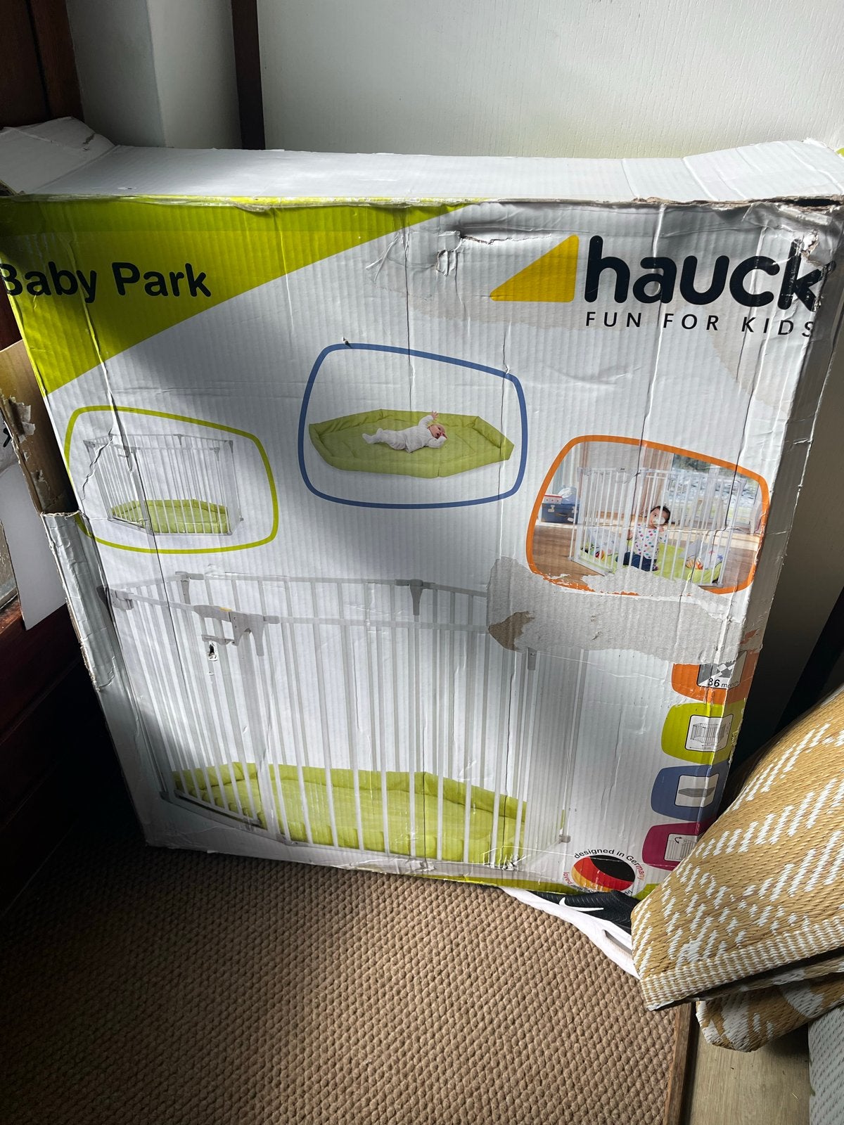 Hauck Baby Park - grondbox/speelpark/afscheidingshek, Ophalen, Zo goed als nieuw, Rechthoekig, Boxkleed