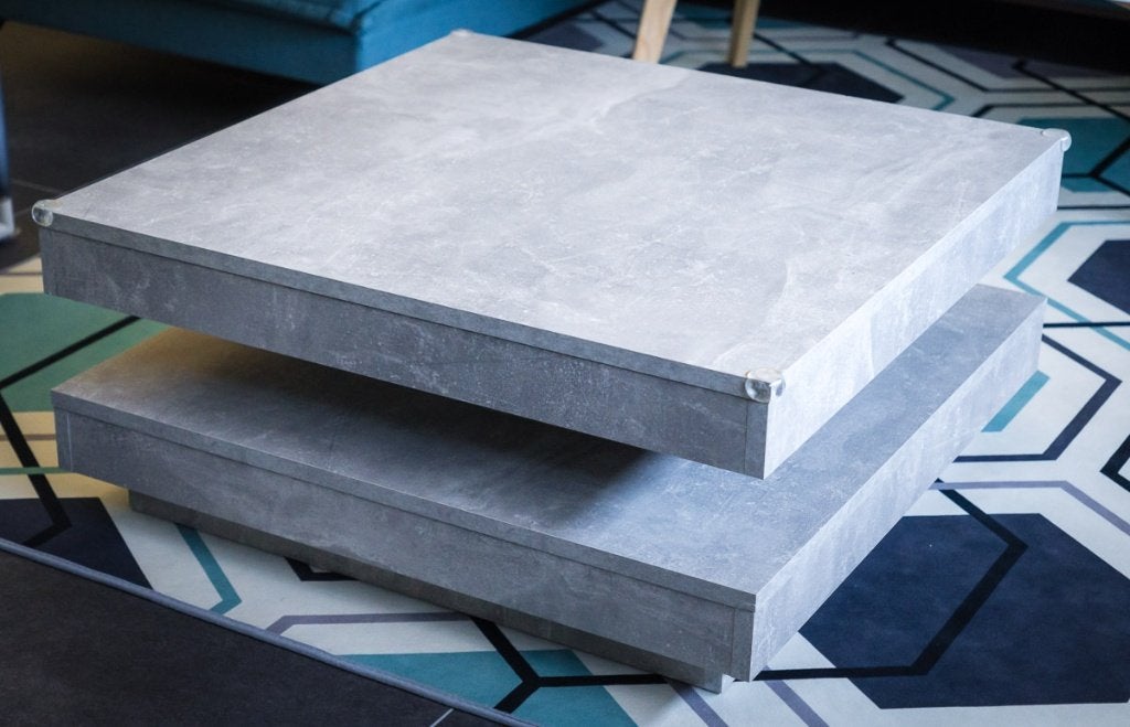 Salontafel Cutato met betonlook van Home24 draaibar, Huis en Inrichting, Tafels | Salontafels, Ophalen, Overige materialen, Gebruikt