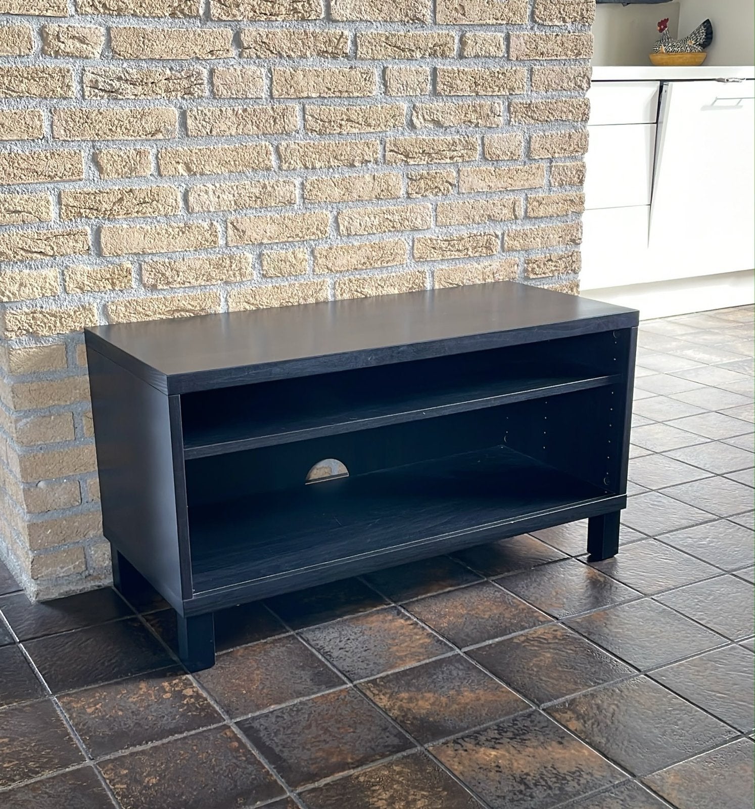 Zwartbruin TV-meubel - 90x40x48,5 cm, Huis en Inrichting, Ophalen, Gebruikt, 50 tot 100 cm, Minder dan 100 cm