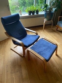 relax stoel ikea, Ophalen, Gebruikt, Blauw, Stof