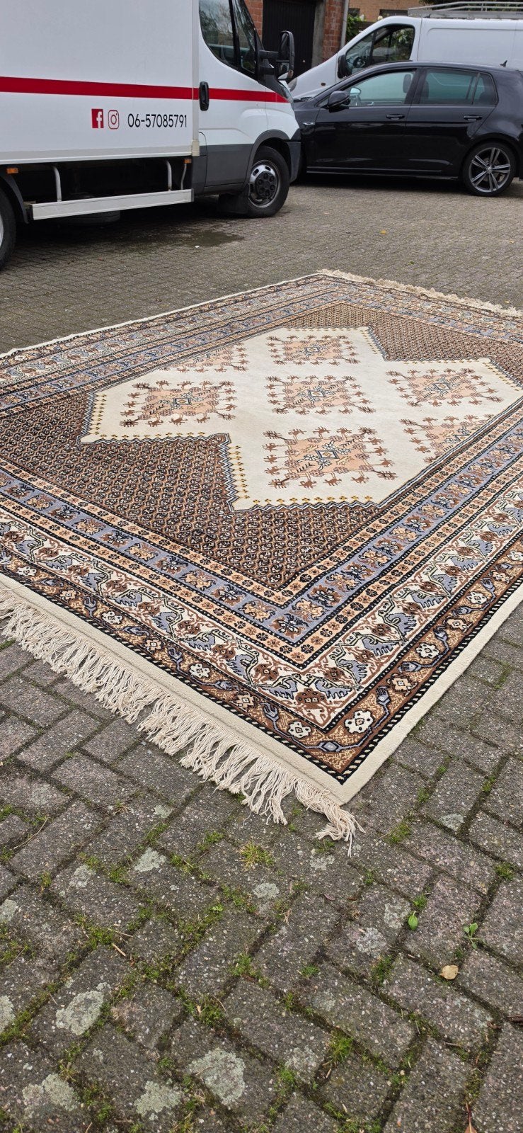 Prachtig mega groot XXL handgeknoopt iraans Perzisch tapijt, 200 cm of meer, Ophalen of Verzenden, Zo goed als nieuw, 200 cm of meer