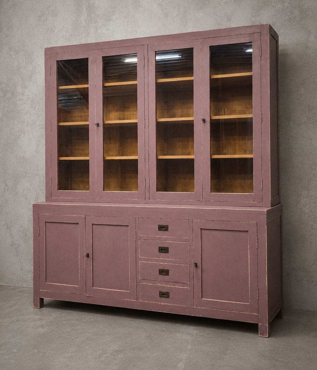 teakhouten buffetkast, Ophalen, 25 tot 50 cm, 200 cm of meer
