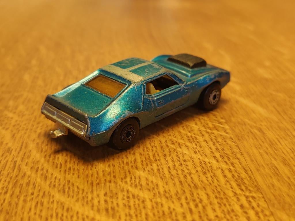 Matchbox AMX Javelin BLAUW, Ophalen of Verzenden, Zo goed als nieuw, Auto
