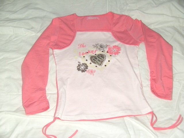 leuke zomer longsleeve als nieuw mt 122/128, Ophalen of Verzenden, Zo goed als nieuw, Meisje, Shirt of Longsleeve