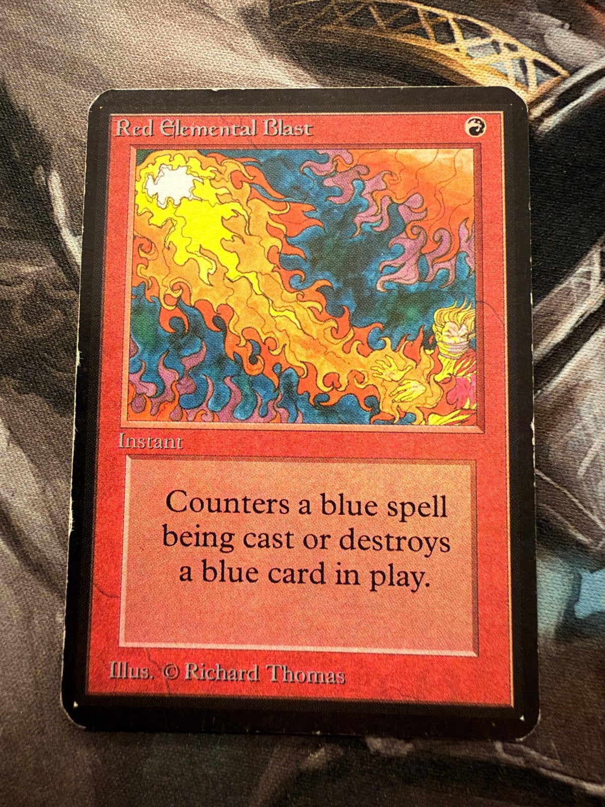 Magic: The Gathering Alpha Red Elemental Blast, Ophalen of Verzenden, Gebruikt, Losse kaart