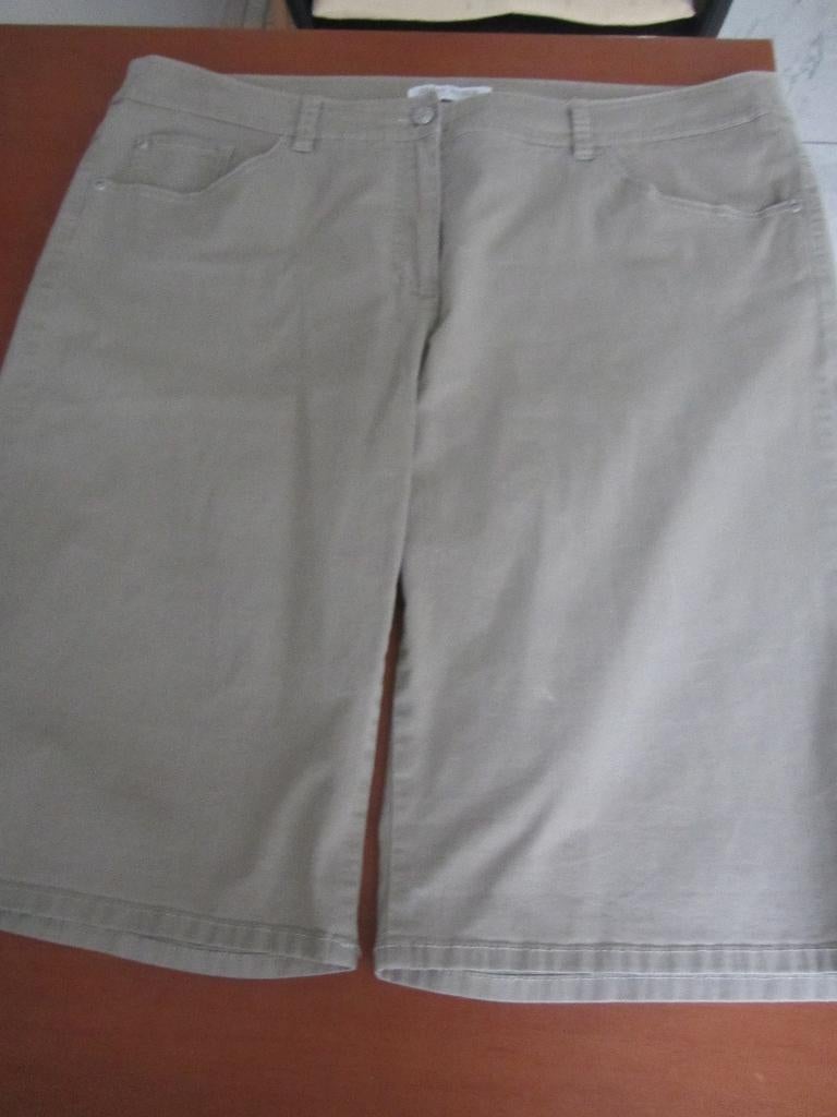 katoenen dames Bermuda 44-46, Kort, Beige, Maat 46/48 (XL) of groter, Nieuw