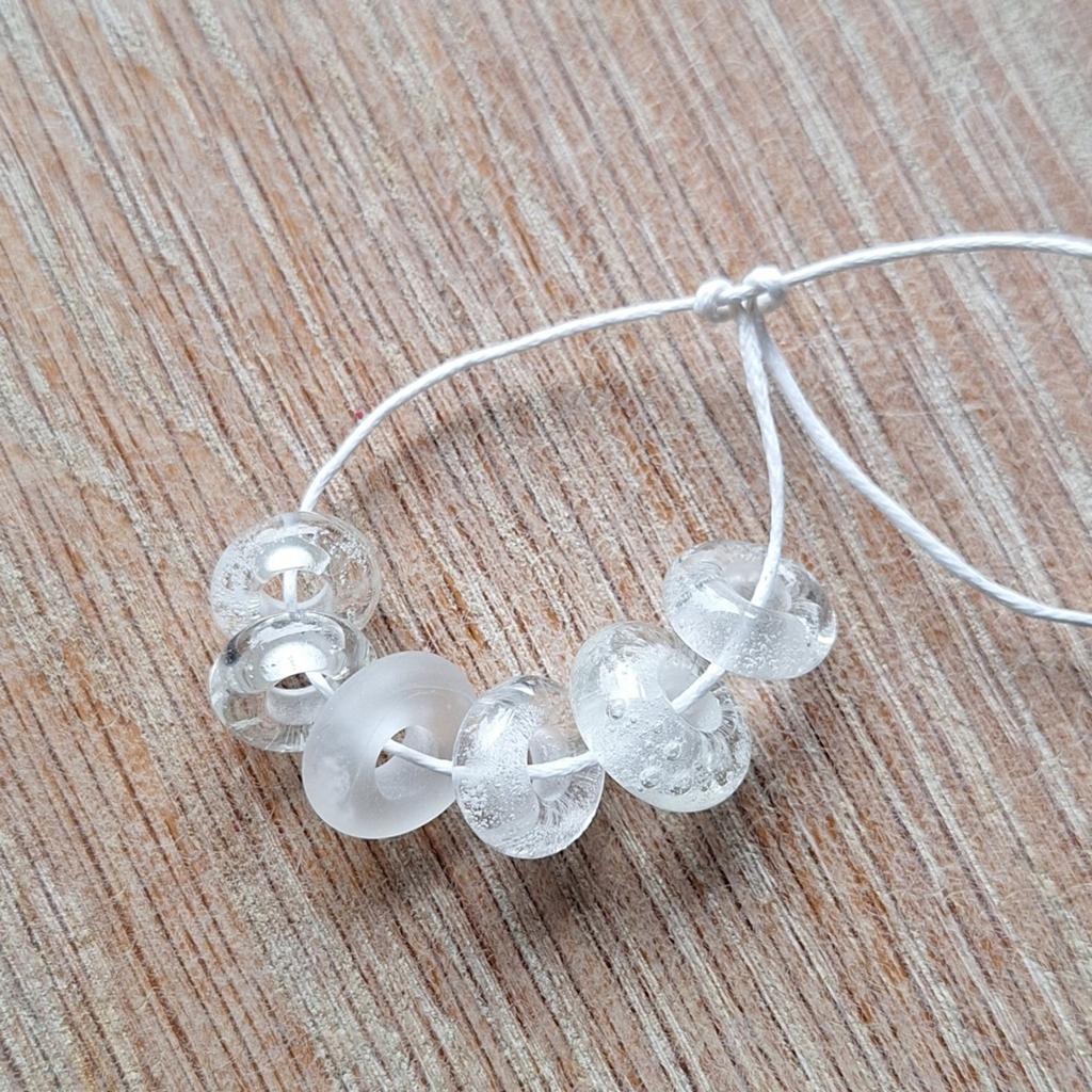 set handgemaakte kralen van gerecycled glas, past op pandora, Verzenden, Nieuw, Kraal