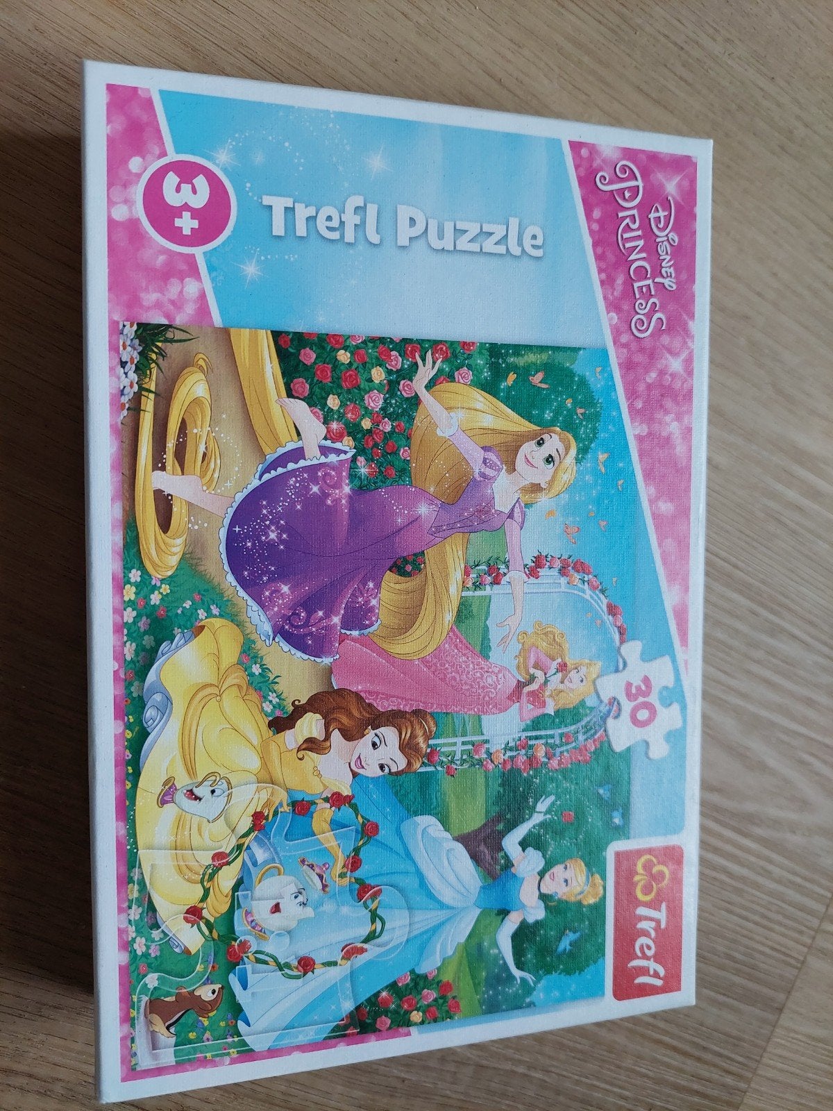 Disney Princess Trefl Puzzel 30, 60, 100 stukjes, Ophalen of Verzenden, Meer dan 50 stukjes, Gebruikt, 2 tot 4 jaar
