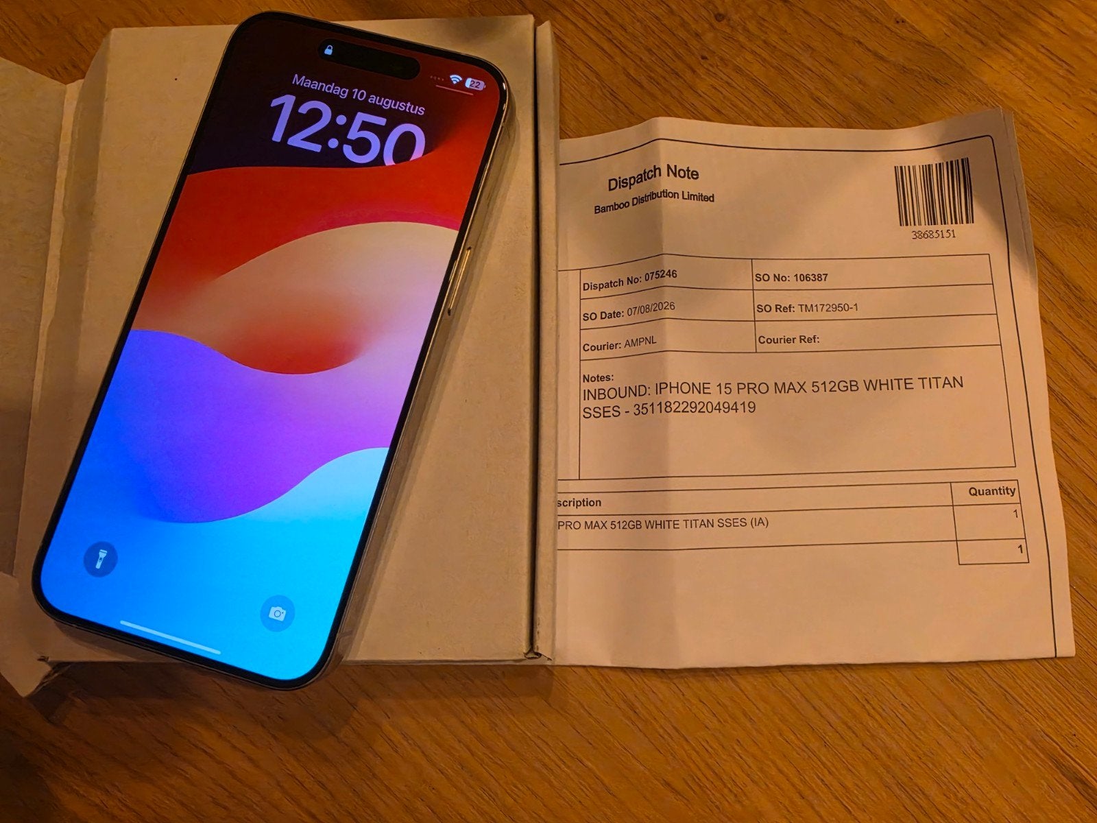 Nieuwe Iphone 15 PRO MAX 512GB Wit Titanium, Ophalen, 512 GB, Wit, IPhone 15 Pro Max